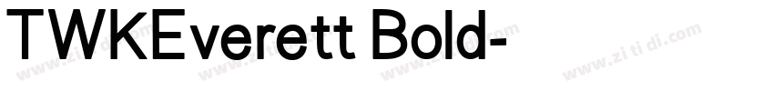 TWKEverett Bold字体转换